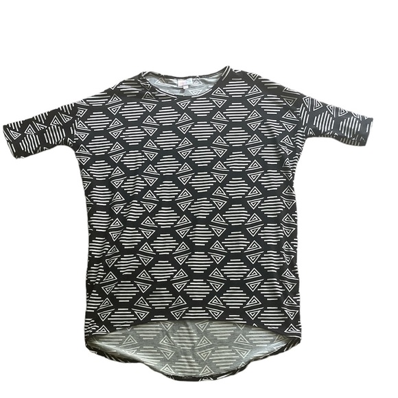 LuLaRoe Tops - LULAROE IRMA TOP Grey and Black XXS